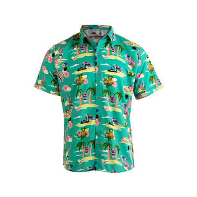 Button Down Polo Party Lift Shirt Men